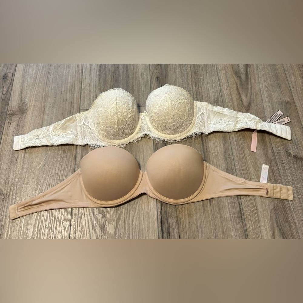 Set of TWO (2) VS strapless bras